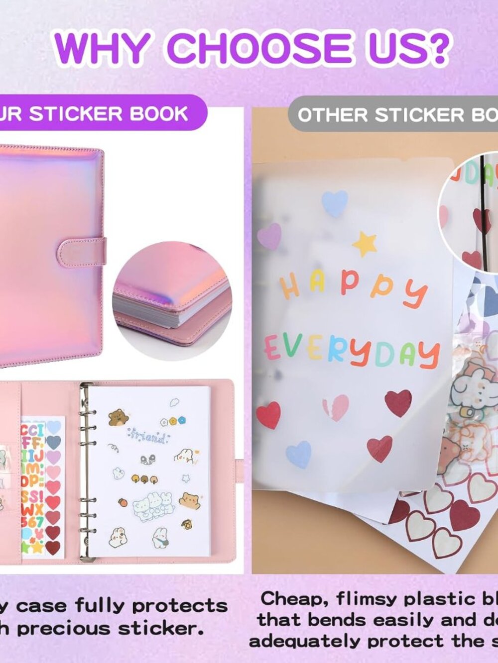 Reusable Sticker Book,Sticker Collecting Book,A5 Sticker Collecting Album - Picture 3 of 7